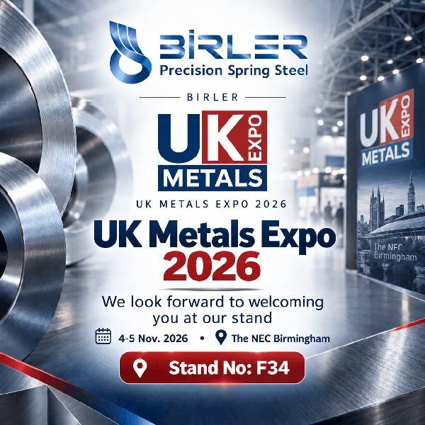 Birler Precision Spring Steel - UK Metals Expo 2026, 4-5 Kasım 2026, The NEC Birmingham, Stand F34